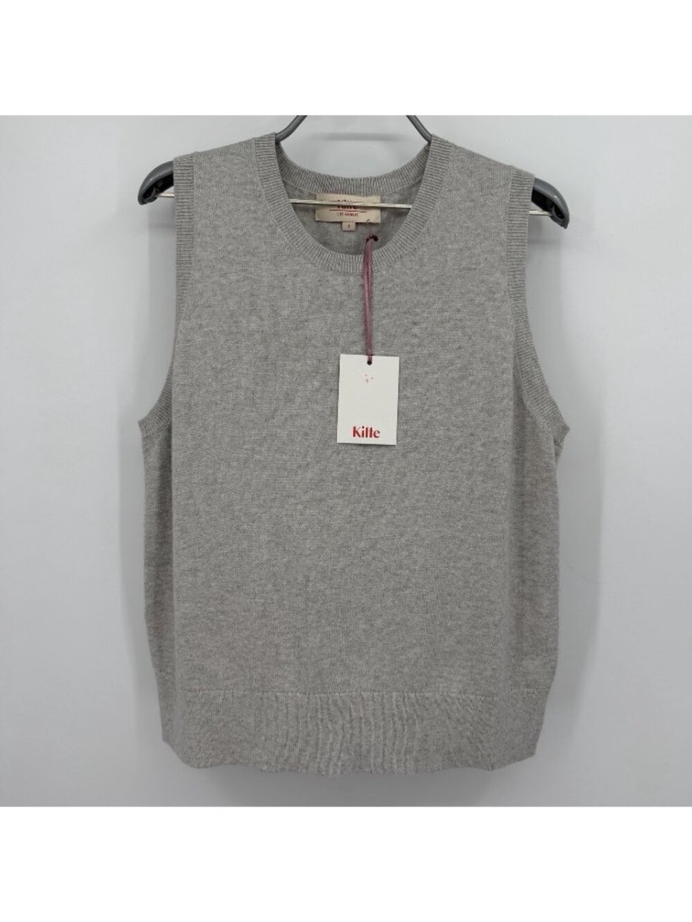 Kilte Collection Carrie Cotton Cashmere Sleeveless Sweater Tank Heather 3/L-XL